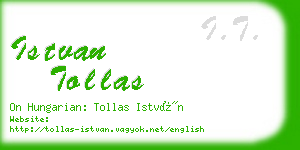 istvan tollas business card